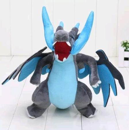 Charizard Mega X Pelúcia Licenciada 30cm