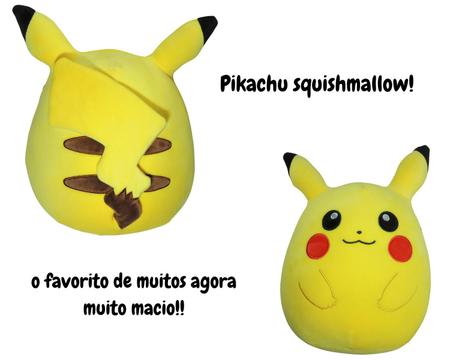 Pelúcia Pikachu Squishmallows Pokémon Sunny Brinquedos - 3570