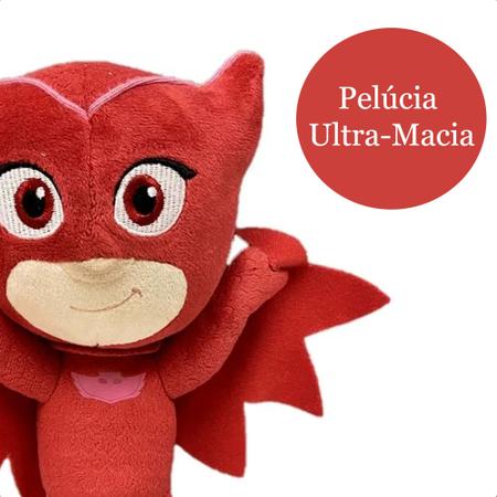 Imagem de Pelúcia Pj Masks Corujita  45cm +3 Anos Vermelho Brinquedo Figura de Ação Multikids - BR1710