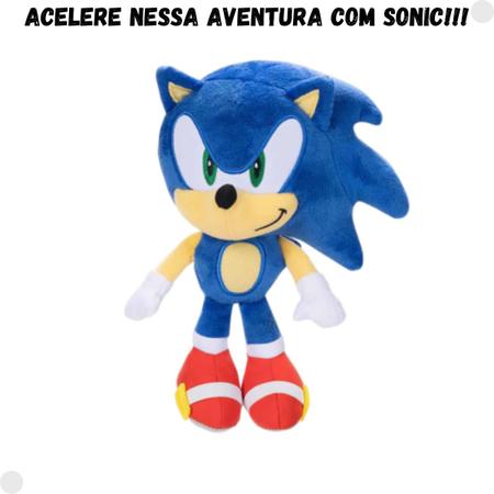 Imagem de Pelúcia Poliéster De 23 Cm Sonic o Ouriço Wave 004237 - Sunny