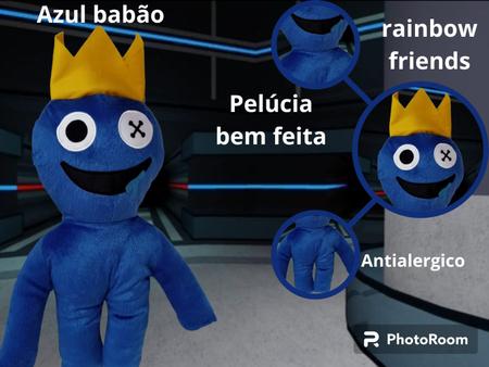 Boneco de Pelucia Rainbow Friends Blue Pelúcia Azul R-oblx