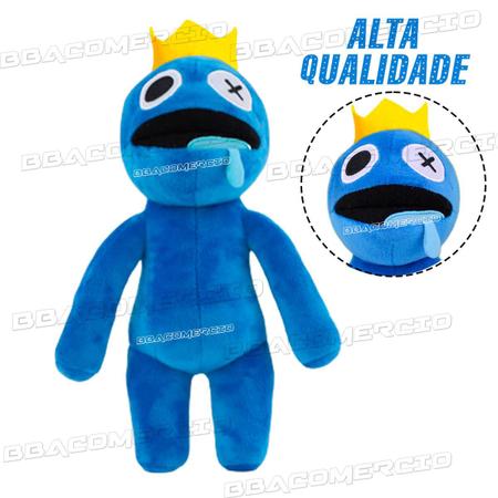 Brinquedo Pelúcia Azul Babão Blue: Rainbow Friends Robox 30cm