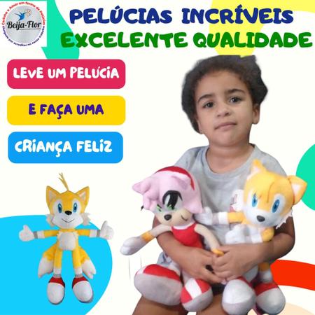 Tails De Pelúcia Amarelo Amigo Do Sonic Lançamento - R.H STORE - Pelúcia -  Magazine Luiza