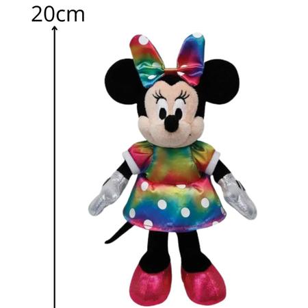 Pelucia 18 cm disney minnie mouse saia de bolinhas dtc