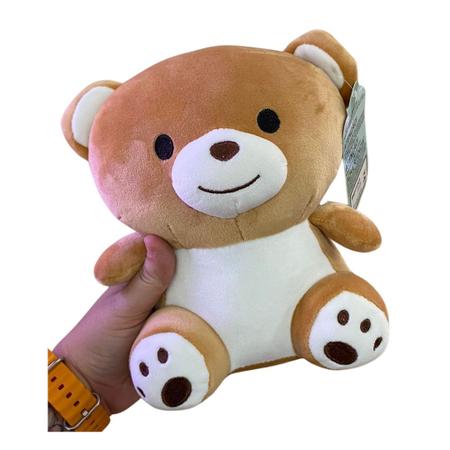 Imagem de Pelúcia Urso Head 20cm Antialérgico Cor Marrom - Cks Toys