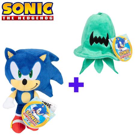 Sonic - Pelúcia 9 Polegadas - Sonic - 3436 - Candide - Real Brinquedos