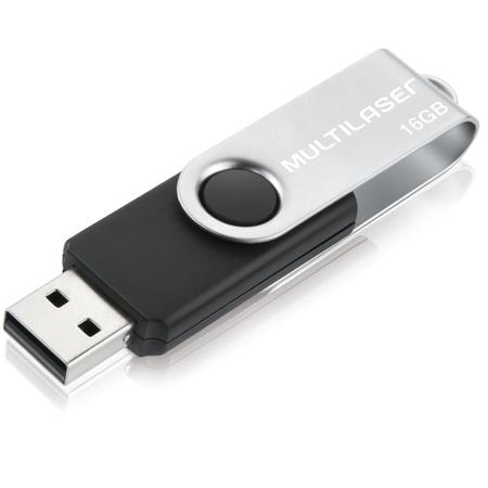 Imagem de Pen Drive 16 GB Twist  Preto USB 2.0 - Multilaser  PD588