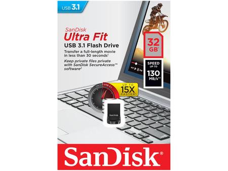 Imagem de Pen Drive 32GB SanDisk Ultra Fit