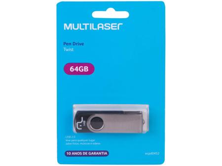 Imagem de Pen Drive 64GB - Multilaser Twist