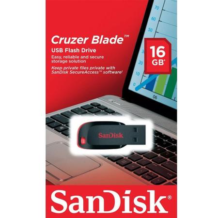 Imagem de Pen Drive Cruzer Blade Sandisk USB 2.0 16GB SDCZ50-016G-B35