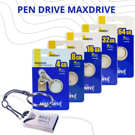 Imagem de Pen drive mini metal 16GB chaveiro maxdrive