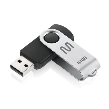 Imagem de Pen Drive Twist 64GB USB Leitura 10MB/s e Gravação 3MB/s Preto Multilaser - PD590