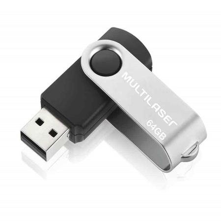 Imagem de Pen Drive Twist 64GB USB Leitura 10MB/s e Gravação 3MB/s Preto Multilaser - PD590