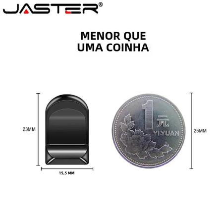 Imagem de Pen Drive USB Mini 16GB/32GB/64GB - Cores Preto, Vermelho e Branco - Presente Criativo