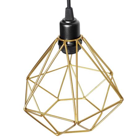 Imagem de Pendente Aramado Diamante Luminária Lustre P Teto Retrô Vintage Industrial Balcão Agp Ilumini