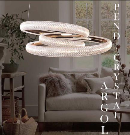 Imagem de Pendente Cristal Acrílico Argol Ouro LED 50W 3000K Bivolt DS8269 Delis