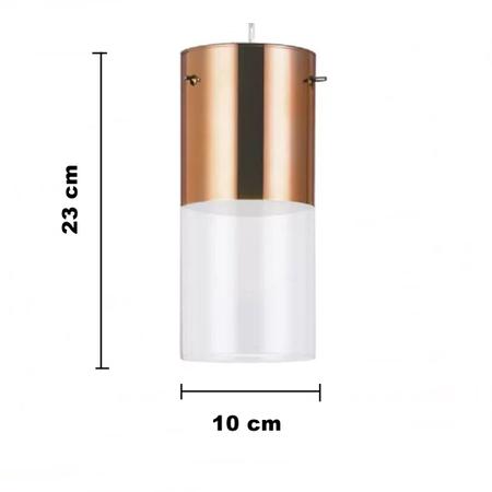 Pendente First Cobre 3 Lâmpadas Aço Vidro - Bronzearte Imagem de Pendente First Cobre 3 Lâmpadas Aço Vidro