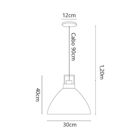 Imagem de Pendente Industrial Lotus Caisma