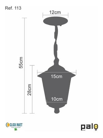 Imagem de Pendente Luminária de teto Lustre Retro Transparente 130