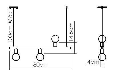 Imagem de Pendente Lustre Luminária Soquete E27 Alumínio