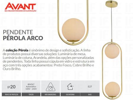 Pendente Perola Arco Duo Lustre Luminária Aramado Avant - Lustre - Magazine  Luiza