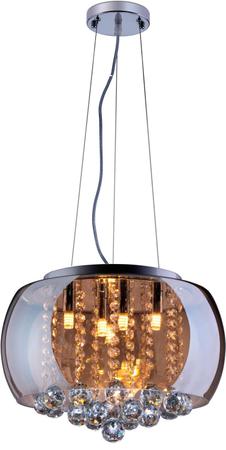 Imagem de Pendente Plafon em Vidro e Cristal Attractive 40cm G9  Lustre Design Moderno Sala Quarto