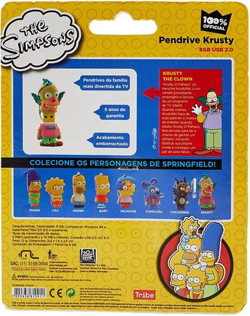 Imagem de Pendrive Simpsons Palhaço Krusty 8gb Multilaser Pd074