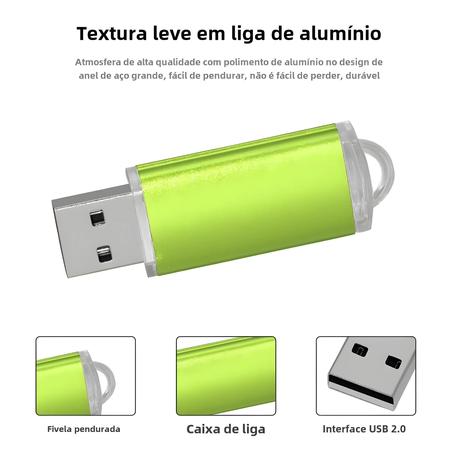 Imagem de Pendrive USB 32GB/16GB/8GB/64GB - Alta Velocidade e Design Colorido