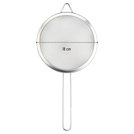 Imagem de Peneira De Cozinha Coar Inox 18cm Polvilhar Escorrer Massas - Yazi