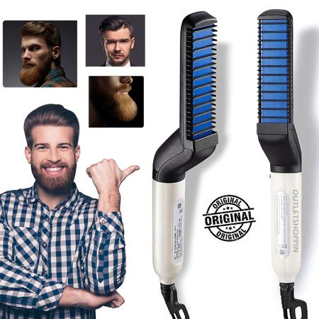 Imagem de Pente Chapinha masculina Modelador Alisador De Barba Cabelo Homens