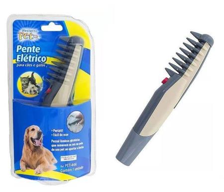 Imagem de Pente elétrico remove nós  desembolador de pelos  para cães e gatos