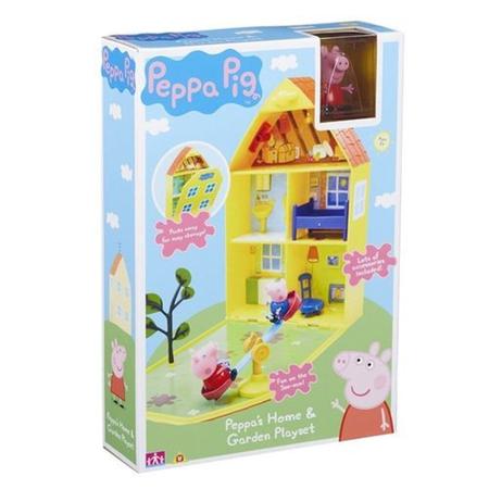 Casa com Jardim Peppa Pig e George - Dtc - Casinha de Boneca - Magazine  Luiza