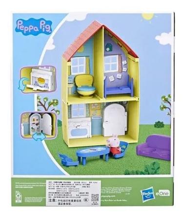 Casa Da Peppa Pig + 17 Bonecos De Amigos E Família 194-2