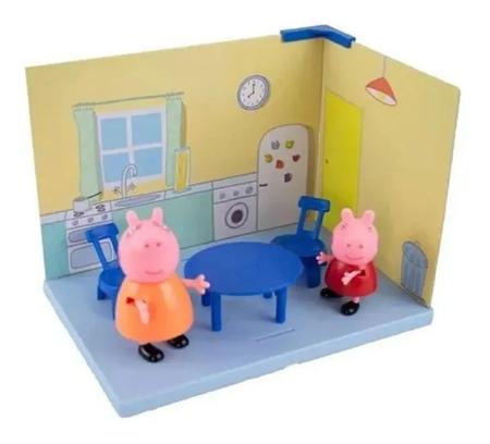 Imagem de Peppa Pig Cenário Cozinha Com bonecos Mamãe Pig E Peppa  - Sunny