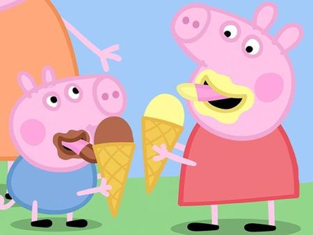 Imagem de Peppa Pig e George Loves Ice Cream Boneco Hasbro