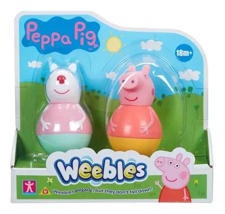 Imagem de Peppa Pig - Pack Com 2 Weebles De 8cm Mini Joao Bobo
