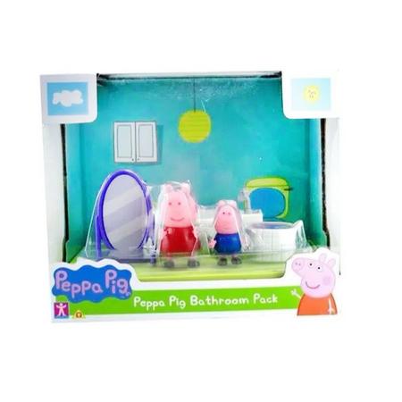 Playset com Mini Figuras - Casa da Peppa - Banheiro - Peppa Pig - Sunny -  superlegalbrinquedos