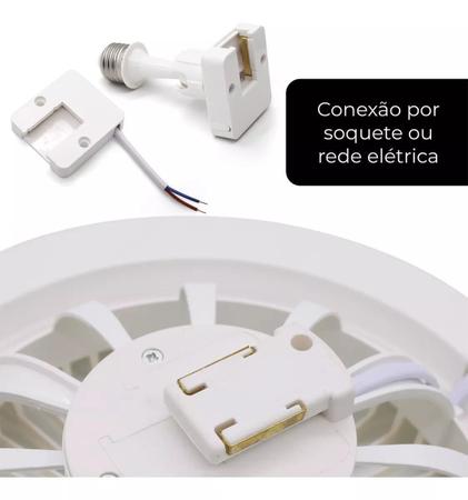 Imagem de Pequena E Poderosa: Lâmpada Ventilador Teto Led Ajustável