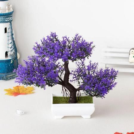 Imagem de Pequeno Árvore De Bonsai Artificial Em Vaso De Plantas Falsas Flores Para Casa Acessórios De