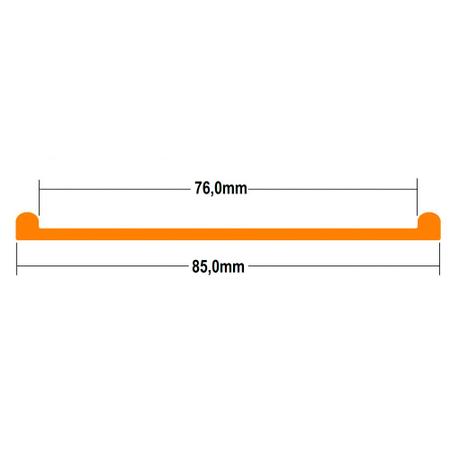 Imagem de Perfil de Borracha 1 metro Cinta de Tanque Bepo 76mm Laranja