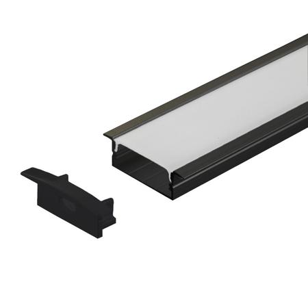 Imagem de Perfil Embutir Alumínio 30.5x9.6mm Para Fita de LED 1 Metro