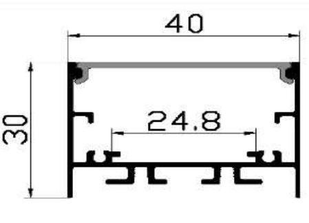Imagem de Perfil LED de Sobrepor 30x40 Barra 3M