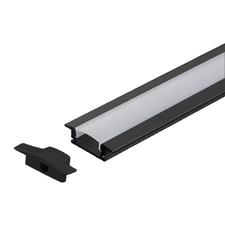 Imagem de Perfil Slim Embutir Alumínio 24.5x7mm Para Fita LED 1 Metro