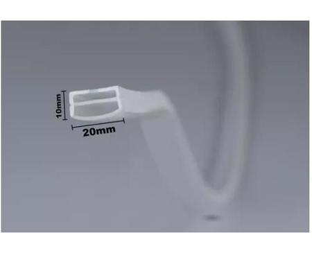 Imagem de Perfil Sobrepor Flexível Silicone 2m P/ Fita De Led 20x10mm