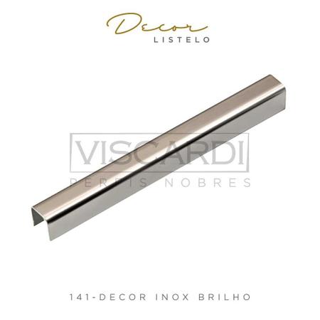 Imagem de Perfis De Inox Viscardi Decor Brilho 10x10mm Barra 3m 141