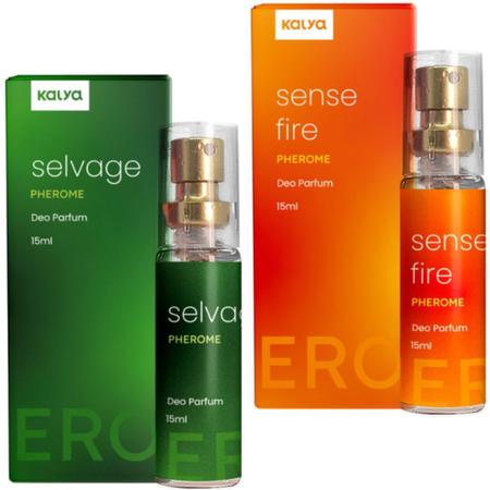 Imagem de Perfume feminino e masculino Selvage sense fire kit com 2