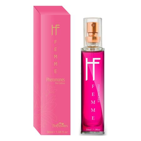 Imagem de Perfume Feromônios Feminino Hot Flowers Hf Femme Kit 3 Unidades