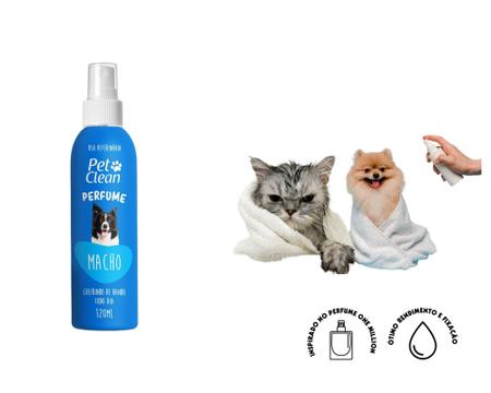 Imagem de Perfume Para Cachorro Gato Macho Pet Clean Banho Tosa 120ml