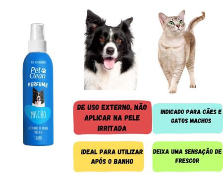 Imagem de Perfume Para Cachorro Gato Macho Pet Clean Banho Tosa 120ml