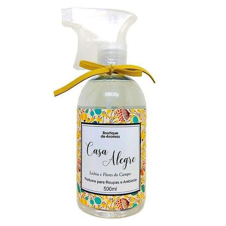 Perfume para roupas Boutique de Aromas casa alegre lichia e flores do campo  500 ml - Água de Passar - Magazine Luiza